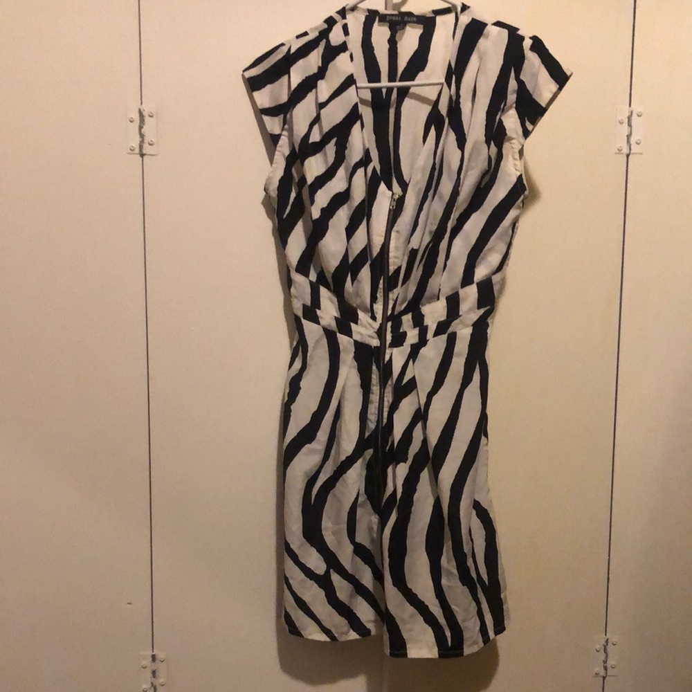 Stylish Black and White Zebra Print Dress